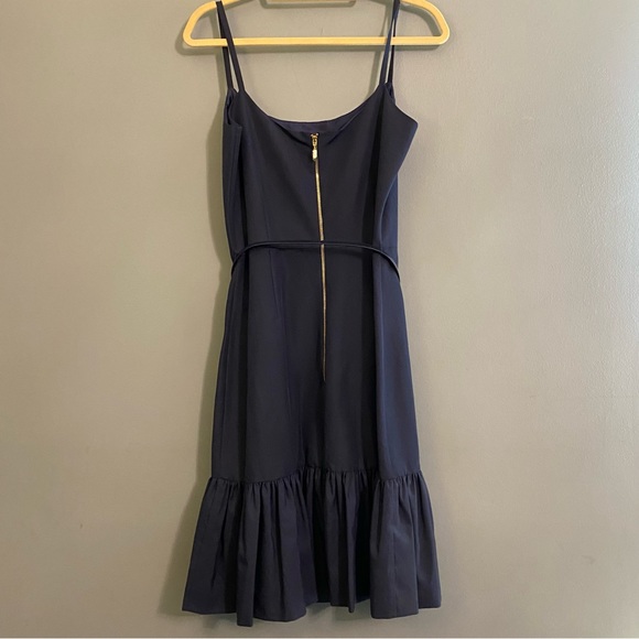 NWT Kate Spade Talitha Midnight Blue Spaghetti Strap Ruffle Hem Dress Si… - Picture 9 of 12